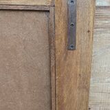 Ancien miroir Art nouveau en teck birman