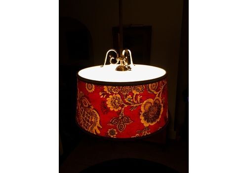 Vintage Classic style 20th Century Ceiling Lamp in Red and Gold