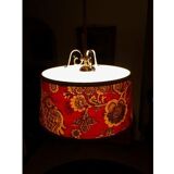 Vintage Classic style 20th Century Ceiling Lamp in Red and Gold