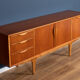 Retro 1960s Teak Jentique Mid Century Sideboard With Folded Handles