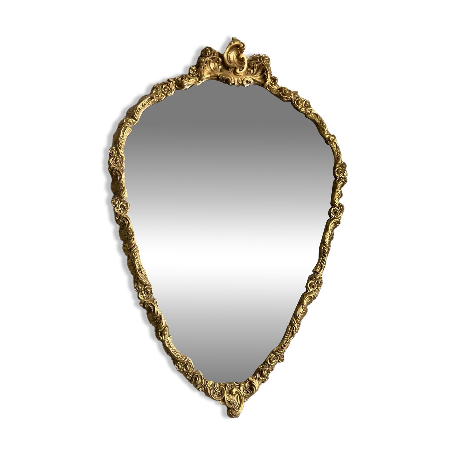 Miroir ancien en bois doré