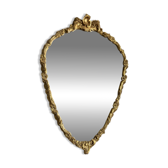 Antique gilded wooden mirror