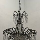 Vintage Italian Crystal Beaded Light Pendant 1960’s