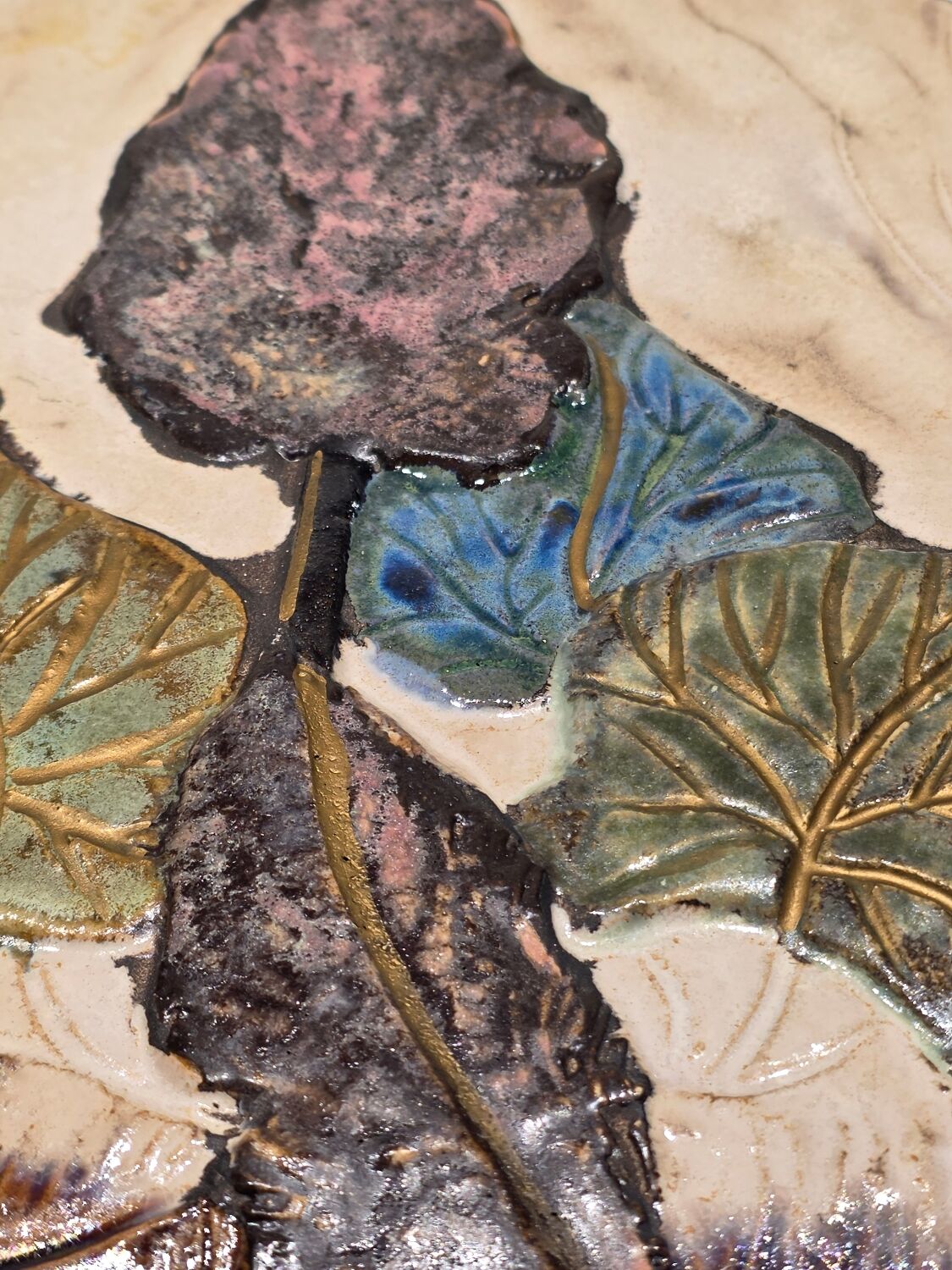 Wall Plate Ruscha Ceramic Germany 3D 36 cm