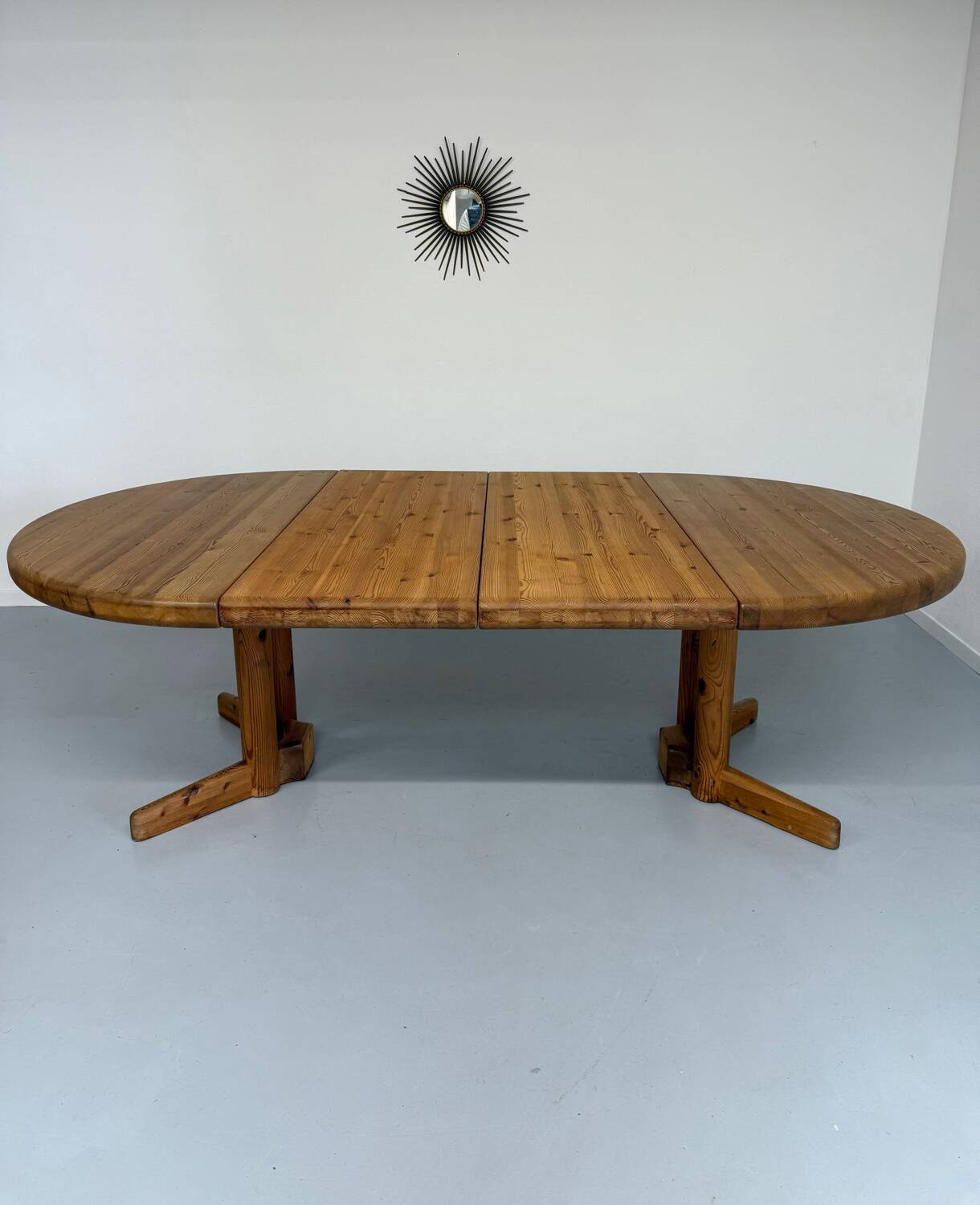 Antique solid pine table, Scandinavian design Rainer Daumiller, 70s
