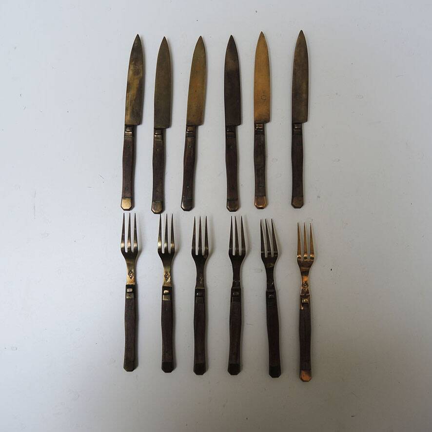 12 antique dessert cutlery GML Paris