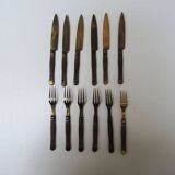 12 antique dessert cutlery GML Paris