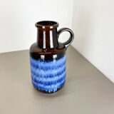 Large Pottery Fat Lava Multi-Color Floor Vase 408-40 Made by Scheurich, 1970s