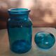 Green glass apothecary jar Belgium