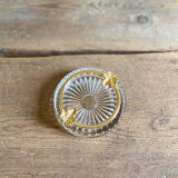 Crystal ashtray and golden mount