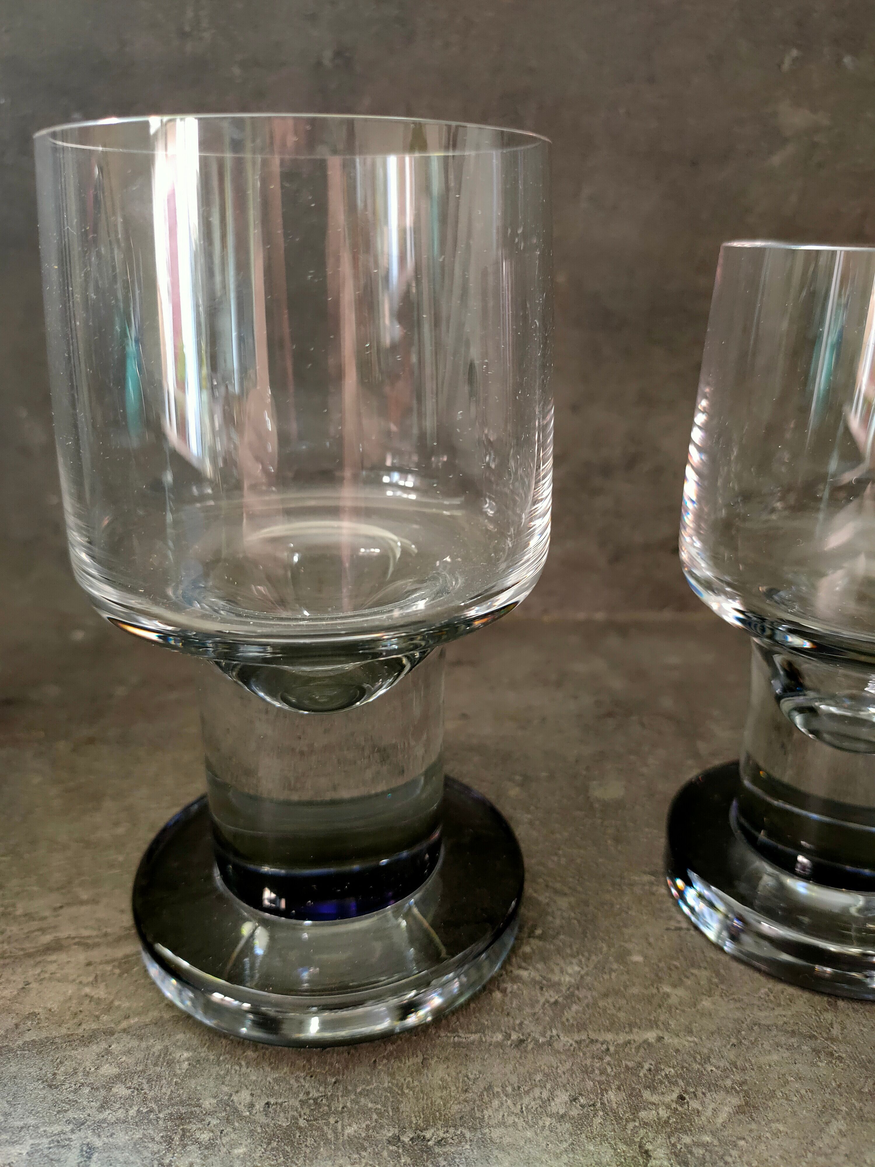 Tubular designer glasses from the 70s