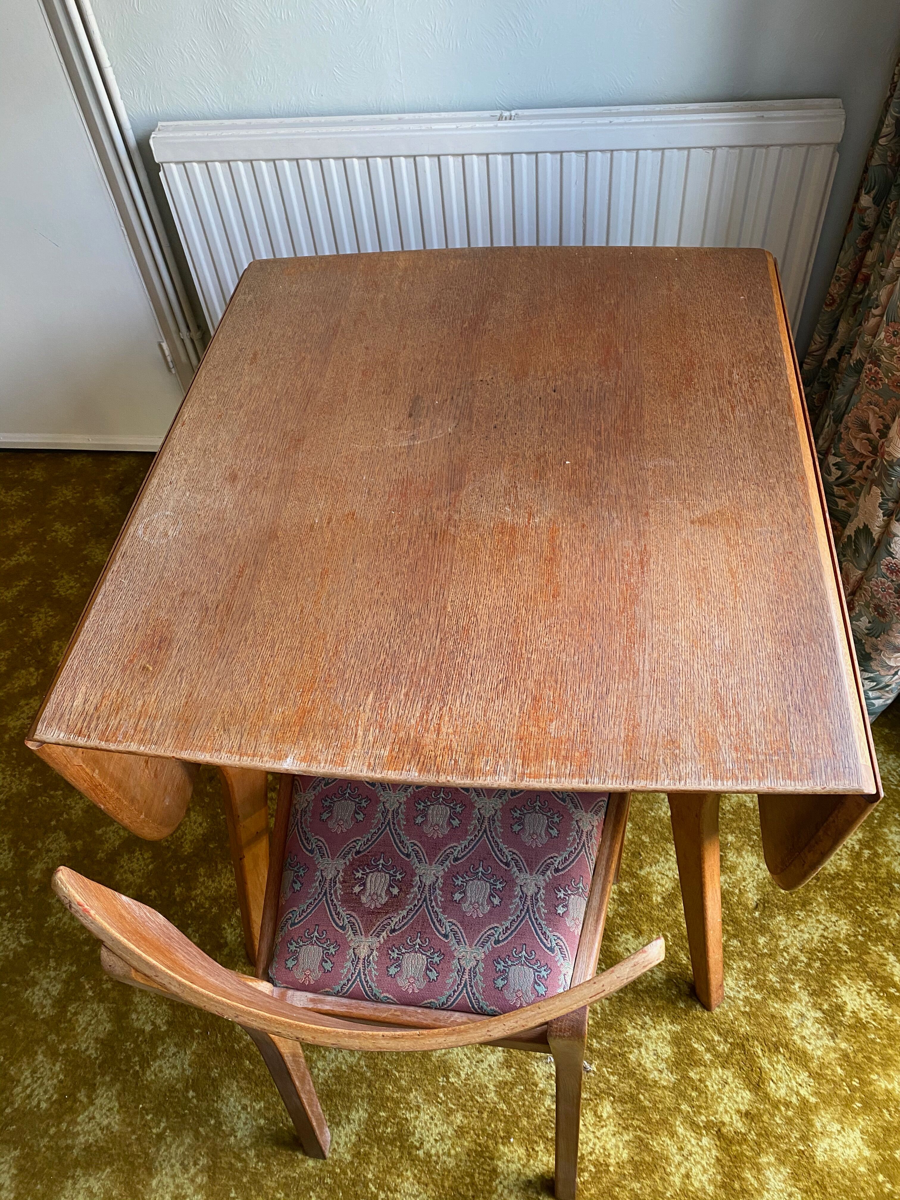 G-plan brandon dining set, 1950's e gomme drop leaf dining table & 4 chairs