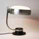 Oscar Torlasco lampe de bureau pivotante noire et nickel, Lumi Milano, Italie, années 1960