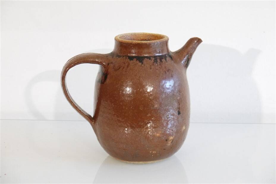 Glazed stoneware pitcher 1960