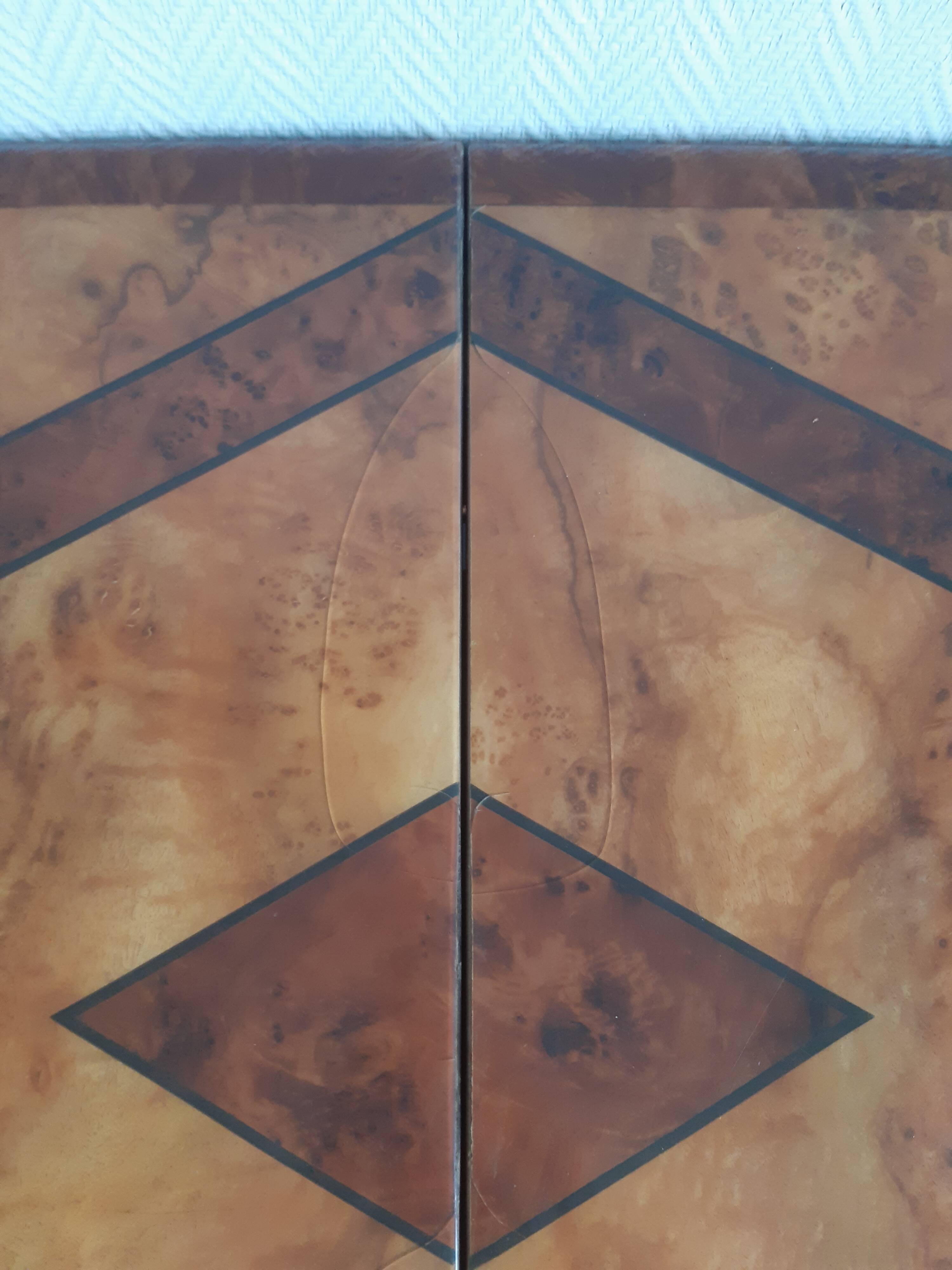1970s Elm Burl Bar Coffee Table