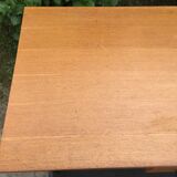 Vintage modernist office in oak and metal tubular base