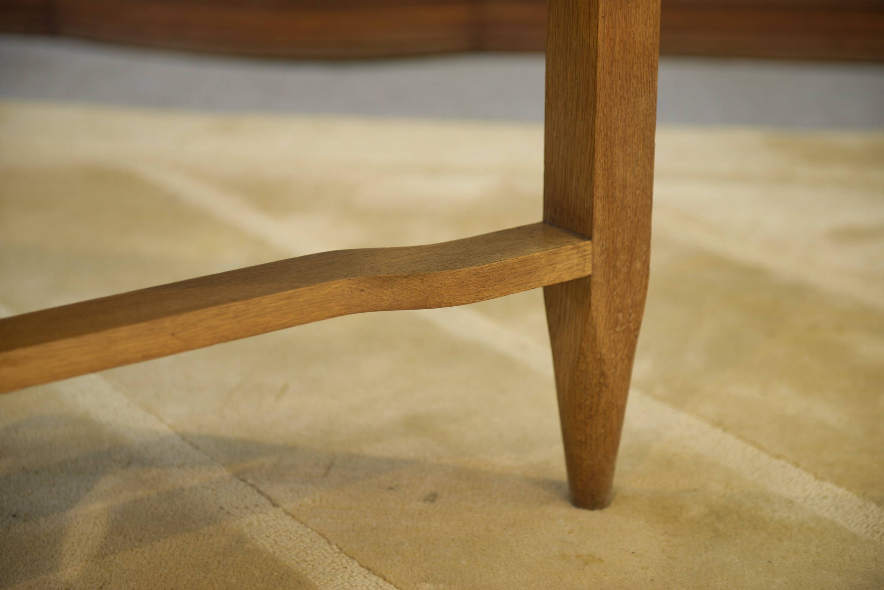 Oak and ceramic coffee table by Guillerme and Chambron for Votre Maison 1950s