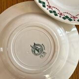 3 vintage Art Deco soup plates by Hamage & Moulin des Loups