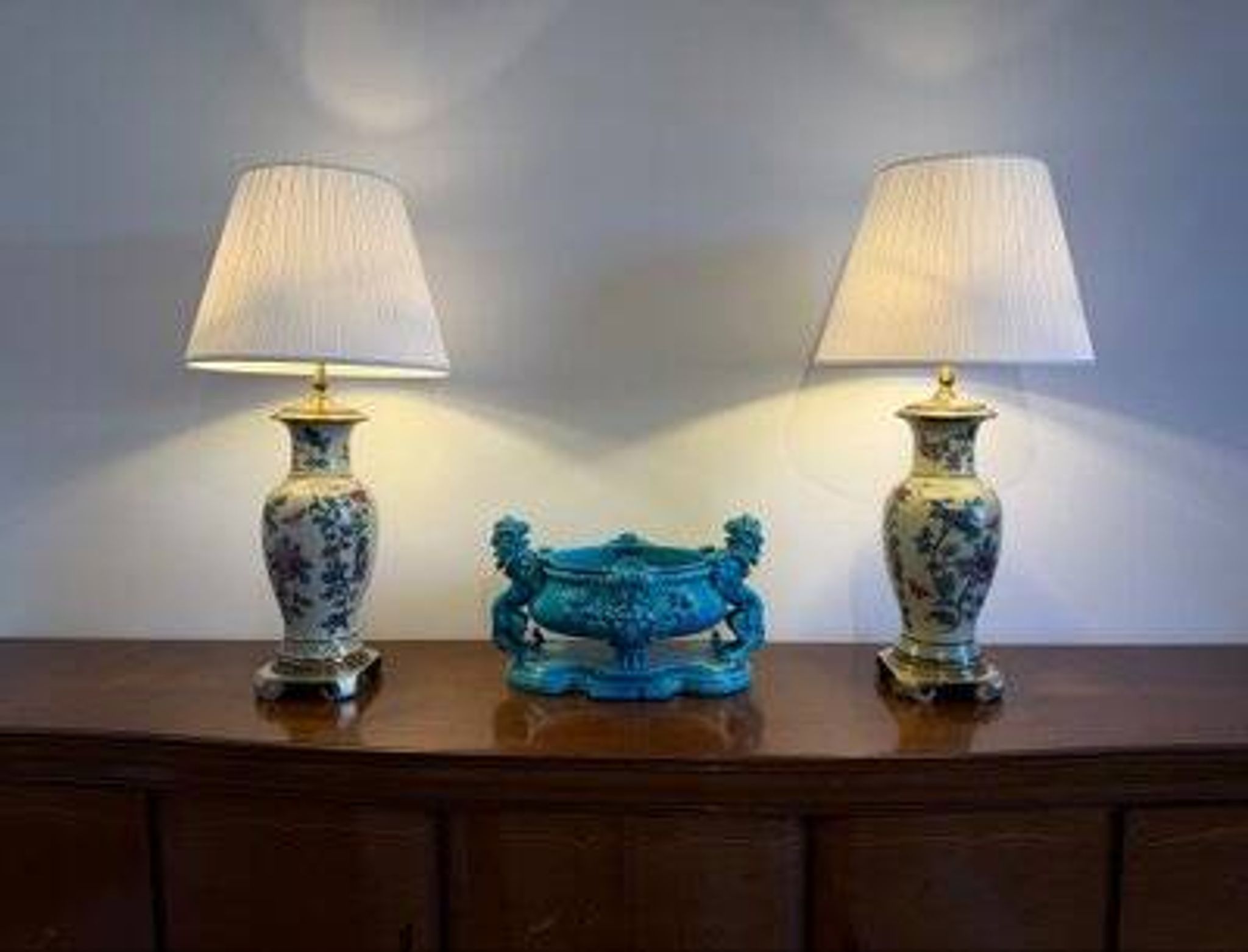 Pair of salon lamps from the George V Hotel Paris Maison Chapman USA