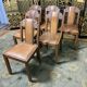 6 art deco chairs leather sitting