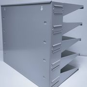 Industrial lacquered metal shelf, 1990s design