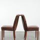 Comfortable set of 2 sheep leather dining chairs with character