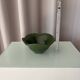 Ensemble de 4 bols en céramique vintage | Vert véritable avec glaçure jaune