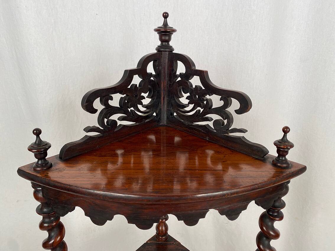 Rosewood corner shelf, Napoleon III period