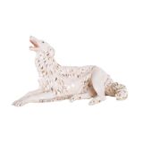Porcelain figurine of a Borzoi dog, 1960s, made in Europe
