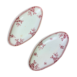 Lot of 2 dishes from Gien porcelain model Pomponnette