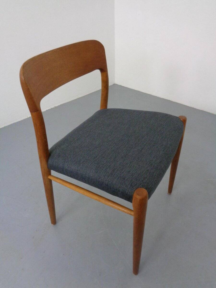 Model 75 Chair in Oak by Niels Otto Møller for J.L. Møllers, 1960s