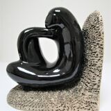 Pair of sculptural ceramic bookends design 70s