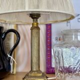 Bedside lamp with brass base