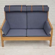 1970s, Danish design by Børge Mogensen, sofa model 2252, oak, furniture wool