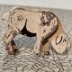Wooden sheep, farm animals, antique toy
