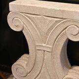 Stone foot dining table