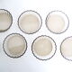 6 plats à tartelette, Arcopal, verre fumé, Vintage