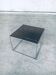 Sleek Design Metal & Fumé Glass Square Side Table, 1970s