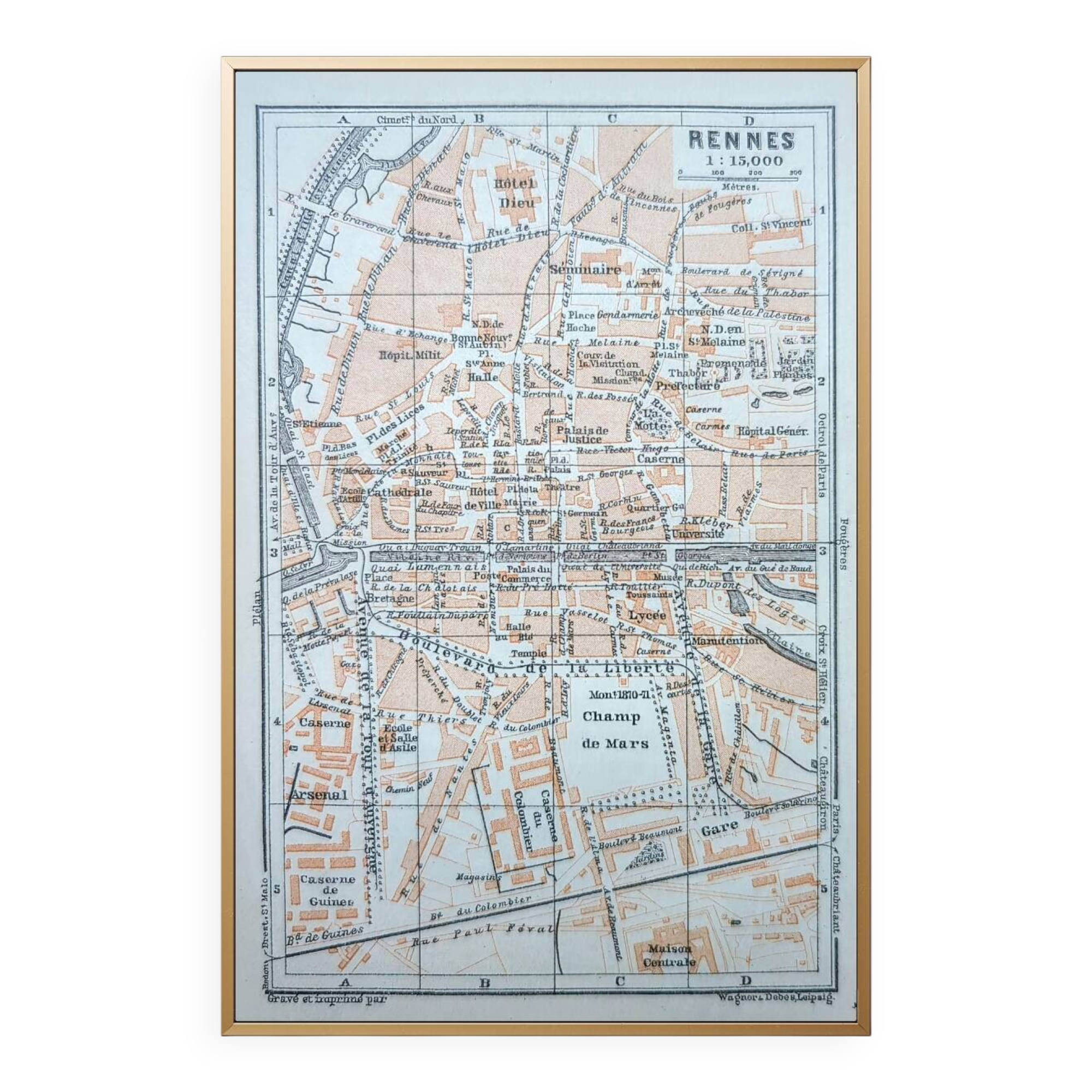 Printed in 1902, Rennes, Brittany.