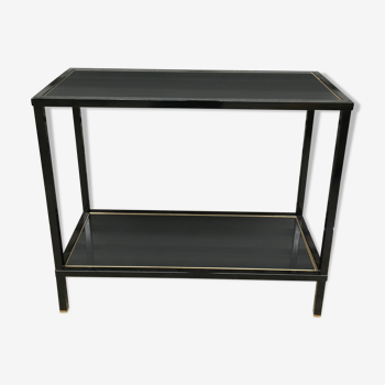 Black laced console and brass design 1970
