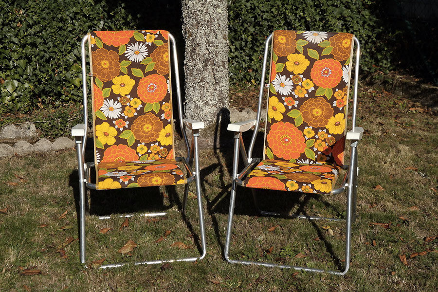 Paire de fauteuils de camping Kettler vintage 70's