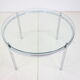 1970s round conference table chrome and glass, italy