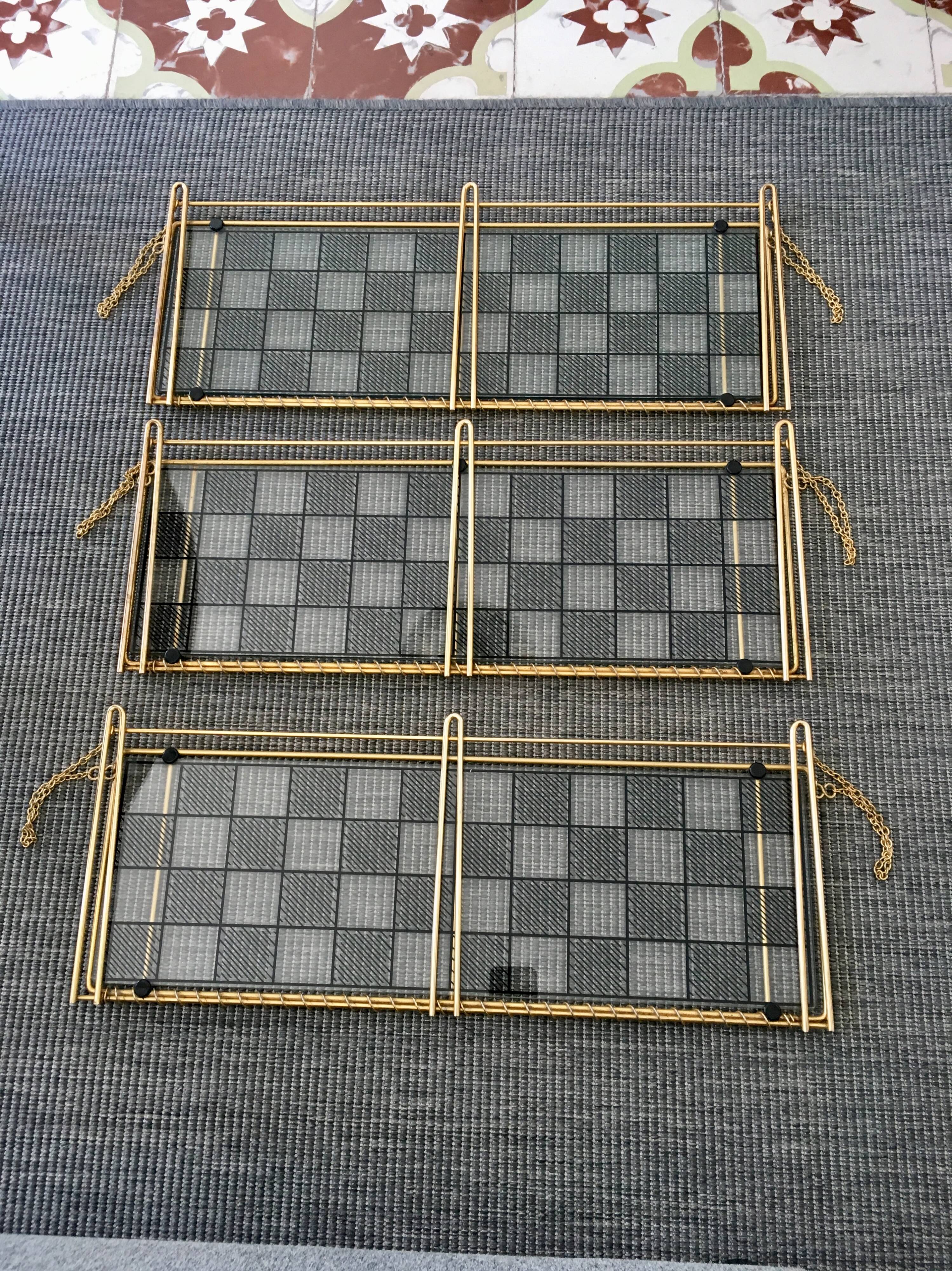 Glass shelves, 1960