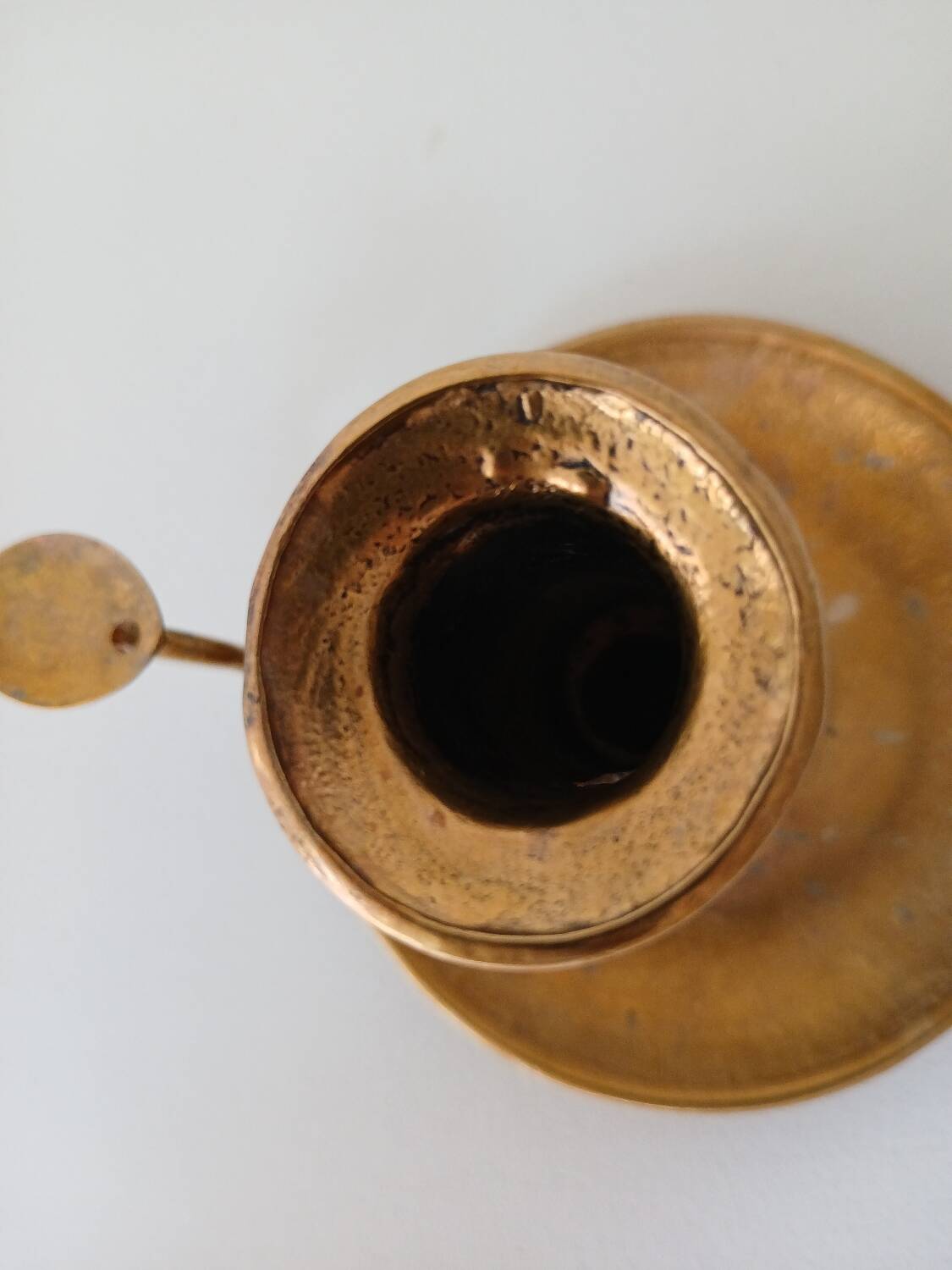 Set of 2 brass cellar rat candlesticks