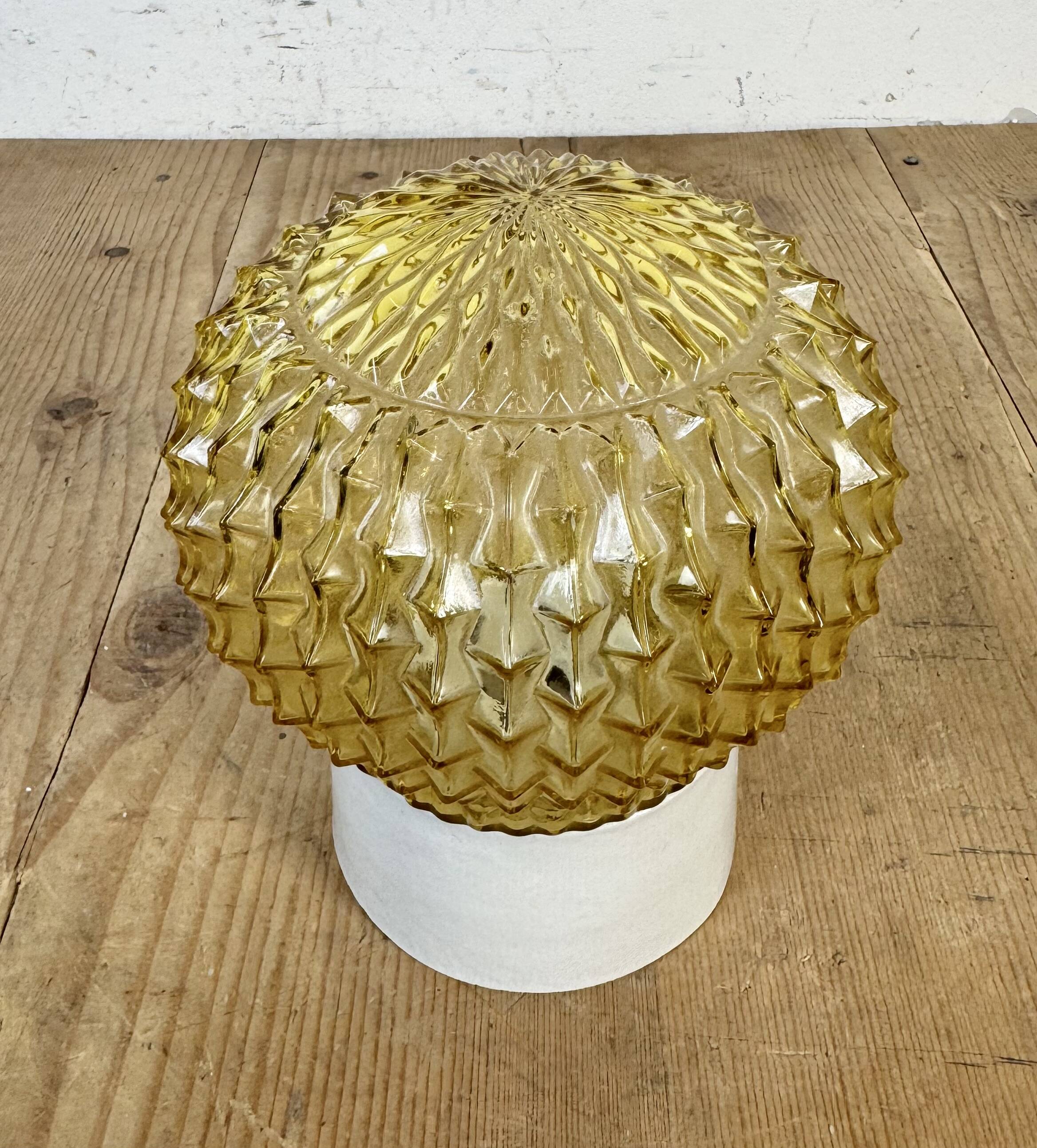 Vintage White Porcelain Ceiling Light, 1970s