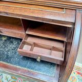 Louis XVI/18th century mahogany roll-top desk forming a display case