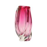 Petit Vase Violet Val Saint Lambert Design René Delvenne 20cm