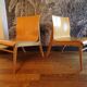 Pair of Scandinavian armchairs in thermoformed wood