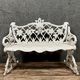Garden bench Louis XV Baroque style in lacquered cast iron circa 1950
