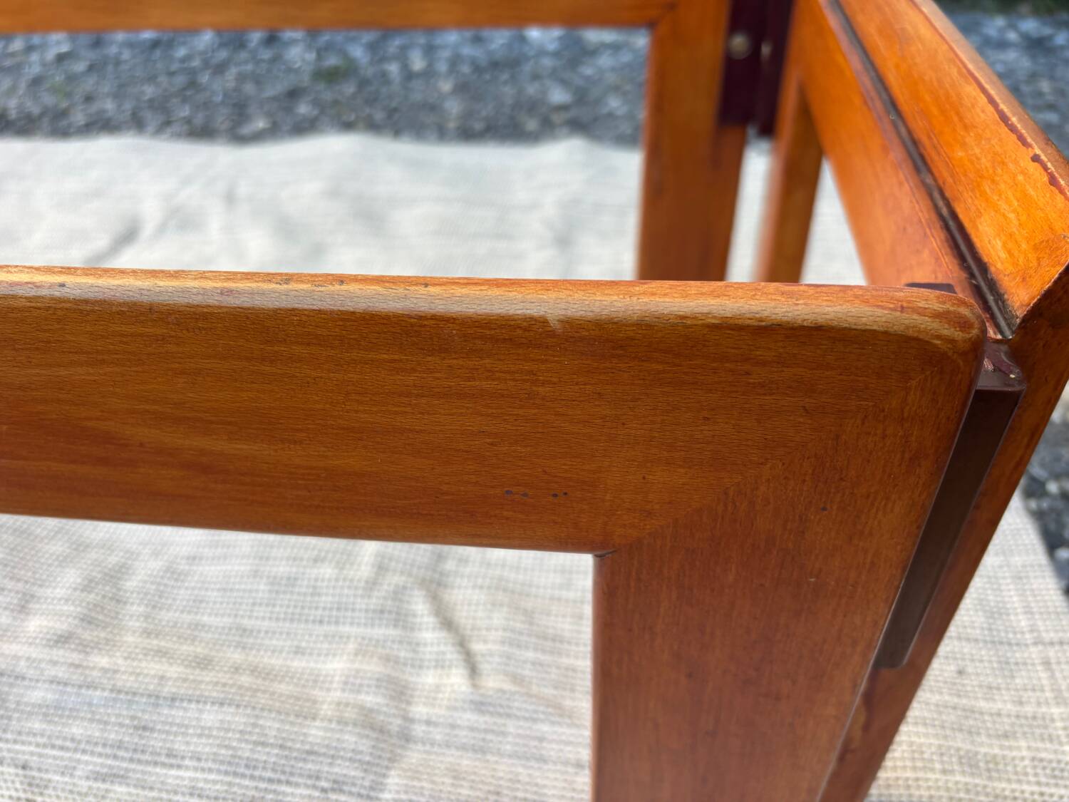 Afra and Tobia Scarpa wood and smoked glass coffee table